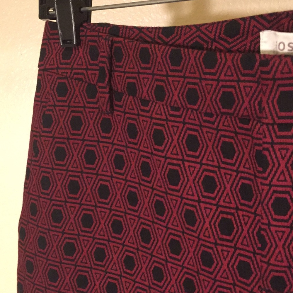 Fossil Mod Trouser Red And Black Patterned Size 6 - Picture 4 of 5
